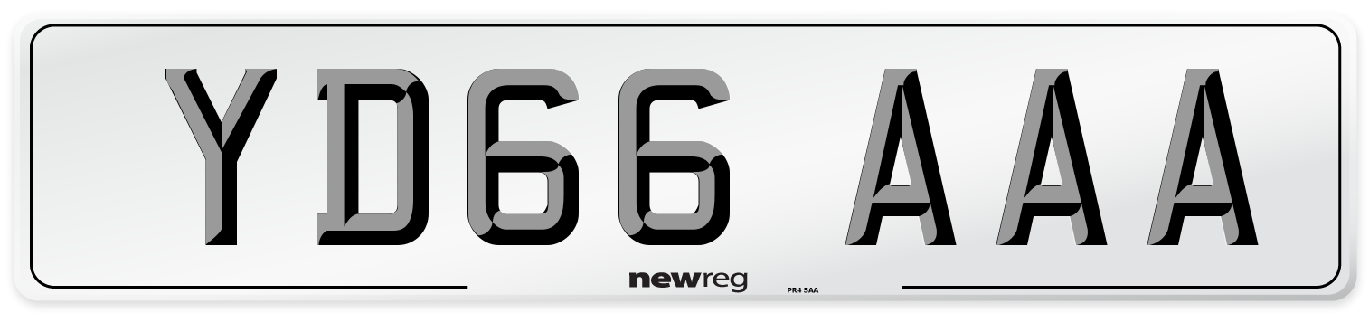 YD66 AAA Number Plate from New Reg